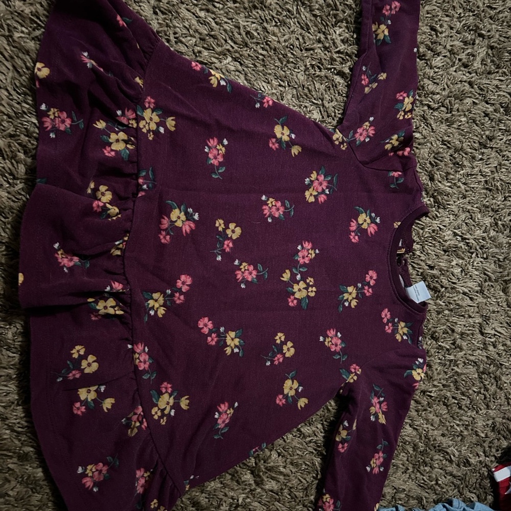 Old Navy Red Peplum Blouse
